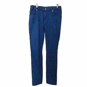 Michael Kors Women’s Mid-Rise Straight Leg Navy Blue Jeans Size 6